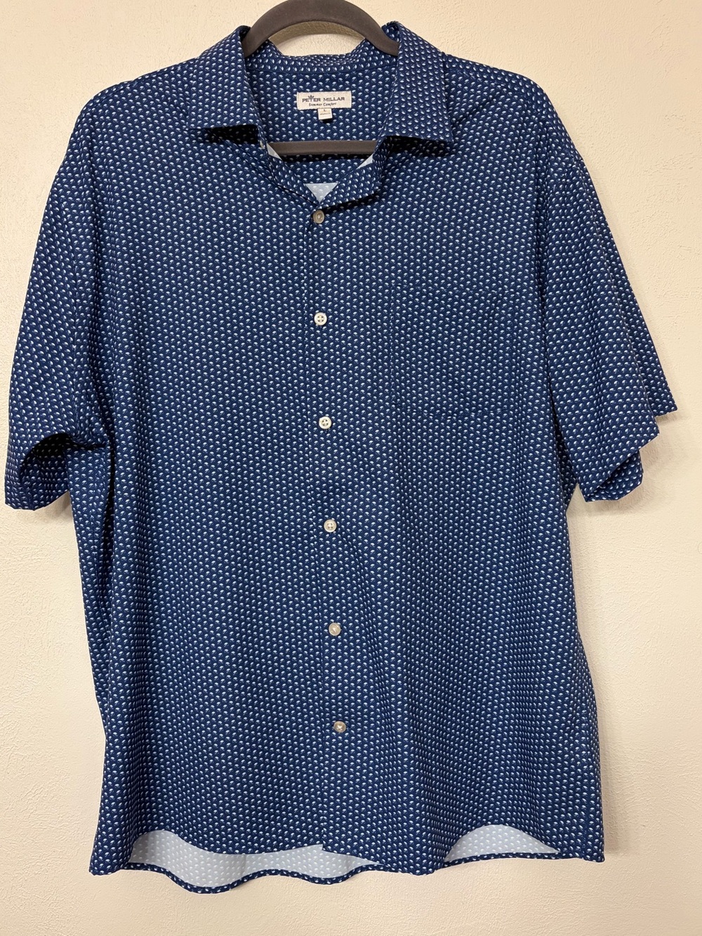 Peter Millar Men’s Reeves Poplin Southern Summer Comfort Button-Up Shirt Size L